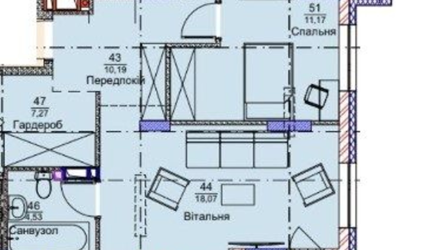 Планировка 3-комнатной квартиры в ЖК Метрополия 2 118.1 м², фото 645827