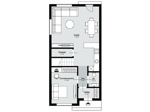 КГ Garden village: планировка 3-комнатной квартиры 118 м²