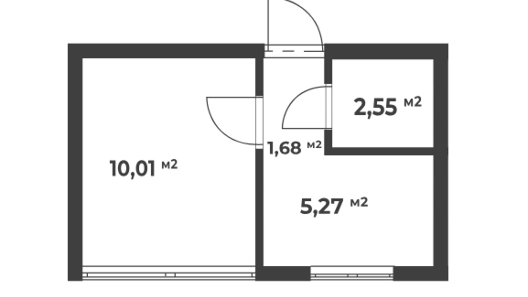 Планування 1-кімнатної квартири в ЖК Aura Park 19.91 м², фото 646420
