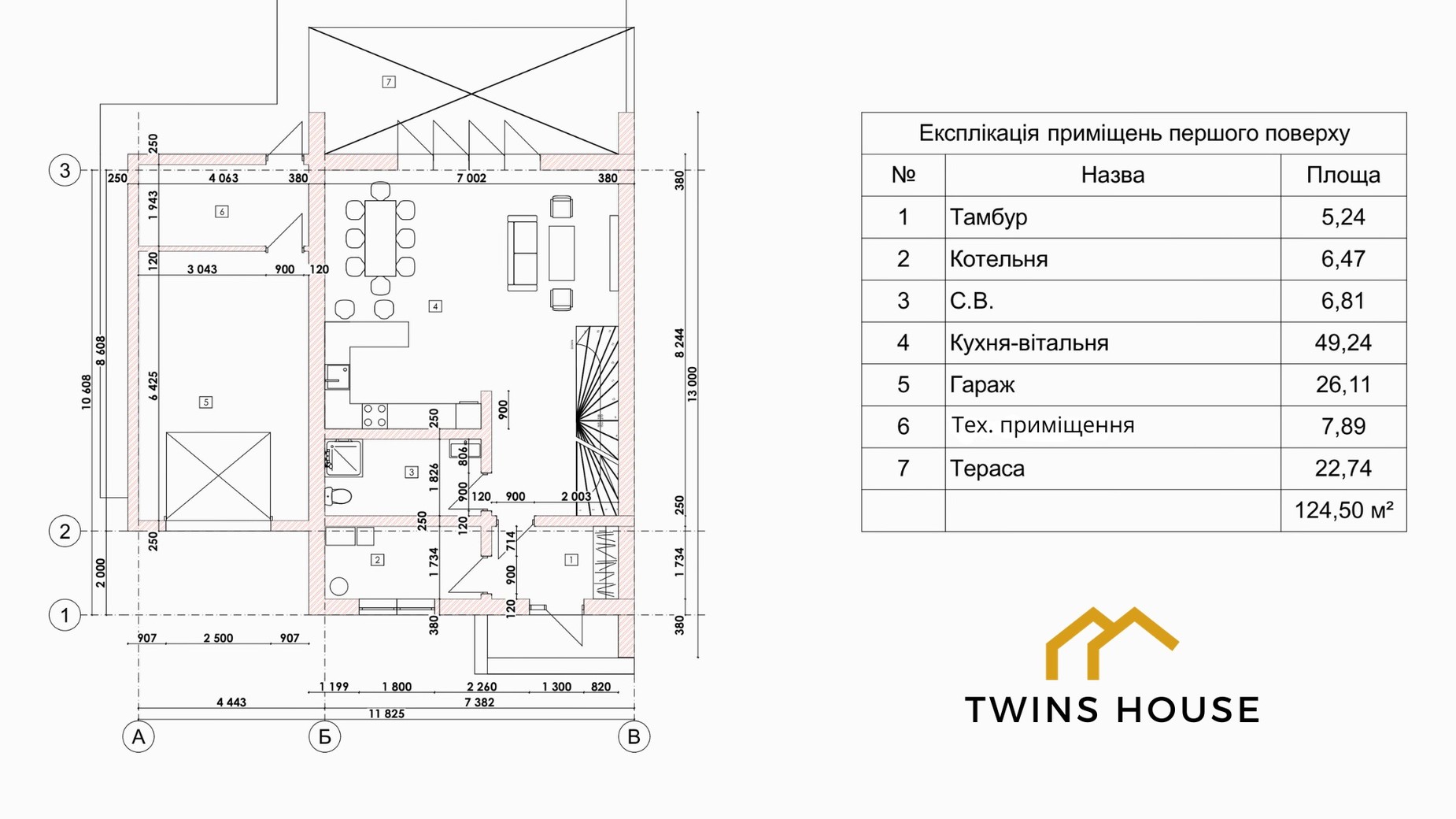 Планировка дуплекса в Дуплексы Twins House 207 м², фото 646443
