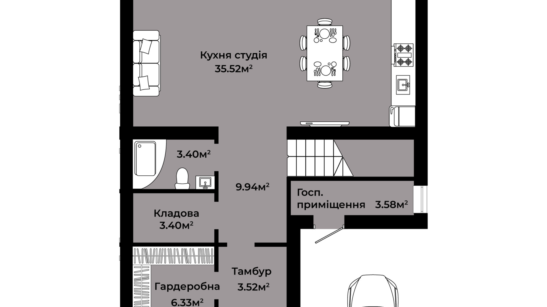 Планування котеджу в КМ Continent Home 151 м², фото 646575