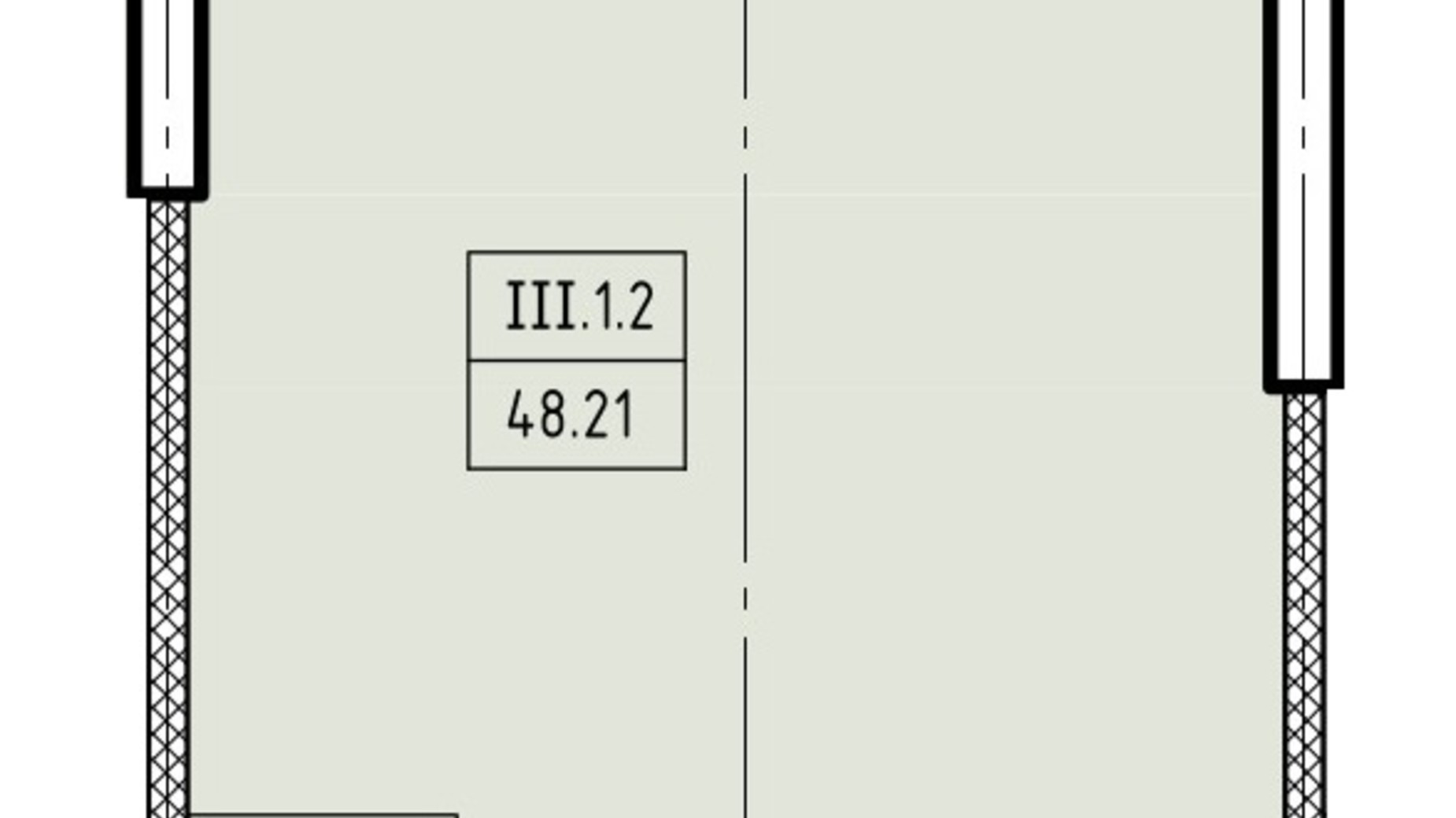 Планування приміщення в ЖК Еллада 48.21 м², фото 646960