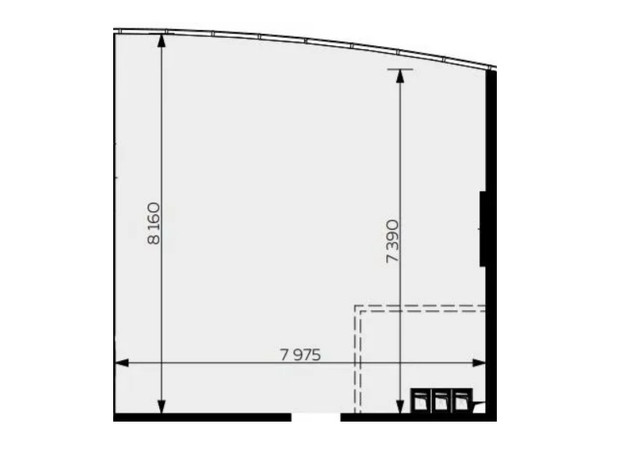 ЖК Nver: планування 1-кімнатної квартири 61.4 м²