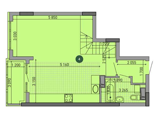 ЖК Парковый Город: планировка 3-комнатной квартиры 91.99 м²