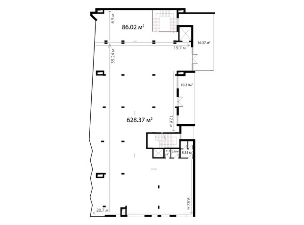 ЖК Sky City: планування 1-кімнатної квартири 754.6 м²