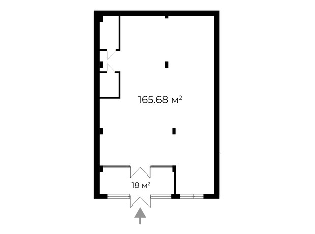 ЖК Sky City: планування 1-кімнатної квартири 183.68 м²