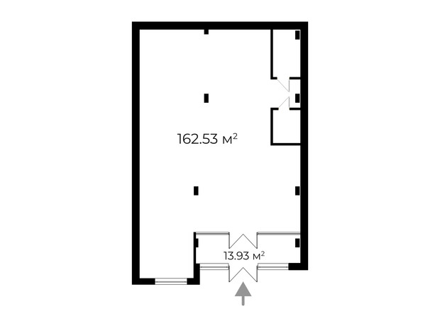 ЖК Sky City: планування 1-кімнатної квартири 176.46 м²