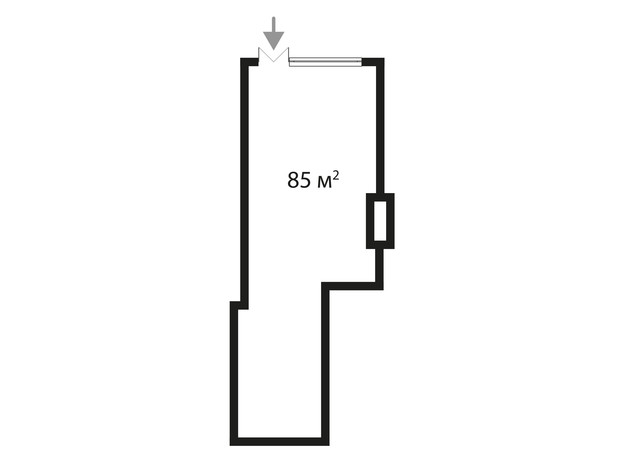 ЖК Sky Towers: планування 1-кімнатної квартири 85 м²