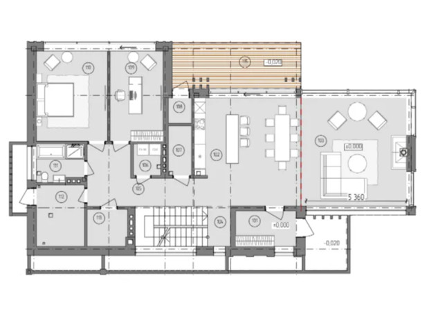 КГ Goodlife Park: планировка 4-комнатной квартиры 279 м²