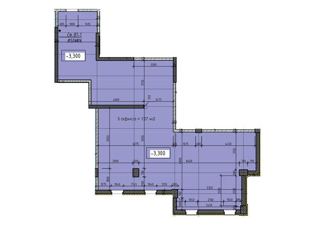 ЖК Приморські Сади: планування приміщення 127 м²