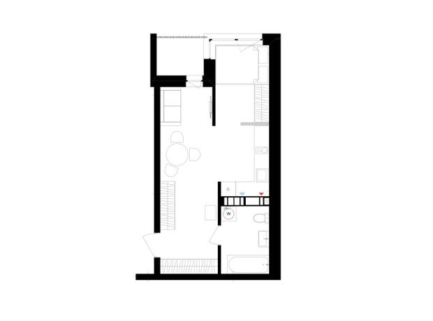 ЖК Литовський квартал: планування 1-кімнатної квартири 39.48 м²