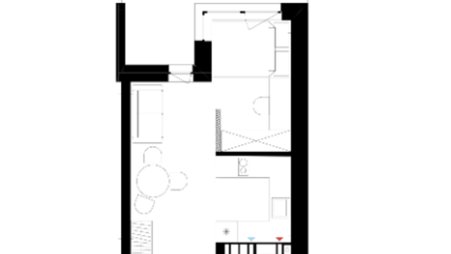 Планування 2-кімнатної квартири в ЖК Литовський квартал 41.06 м², фото 650349