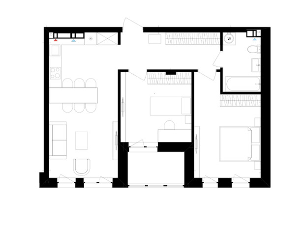 ЖК Литовский квартал: планировка 3-комнатной квартиры 68.73 м²