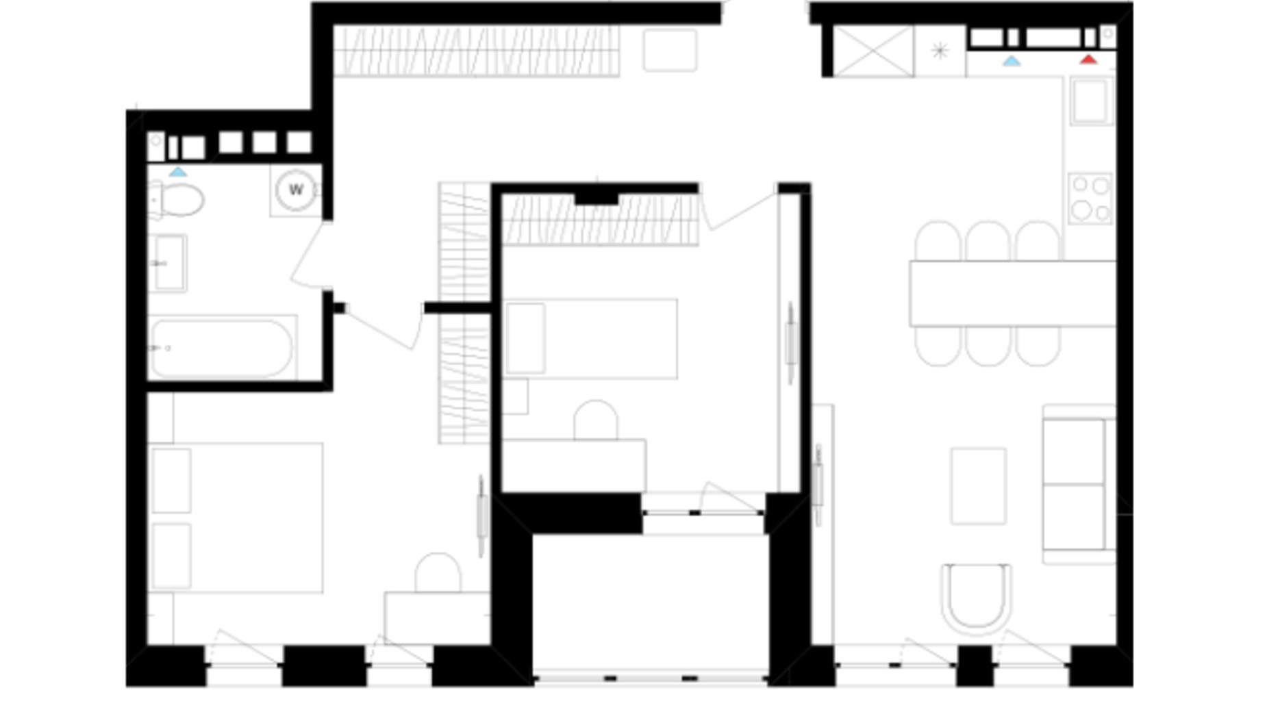 Планировка 3-комнатной квартиры в ЖК Литовский квартал 70.9 м², фото 650354