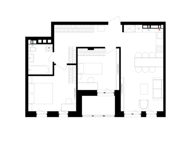 ЖК Литовский квартал: планировка 3-комнатной квартиры 70.9 м²