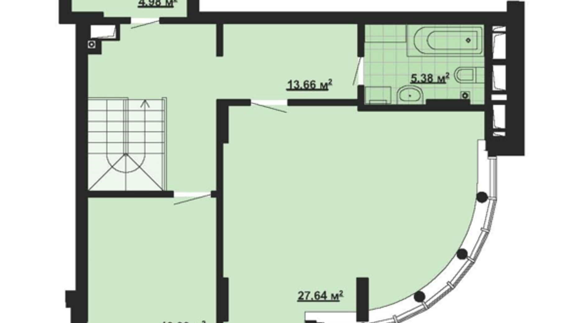 Планування багато­рівневої квартири в ЖК Паркове місто 126.75 м², фото 650584