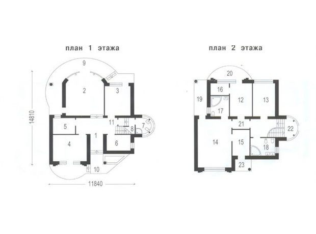 КГ Лесное озеро: планировка 5-комнатной квартиры 220 м²