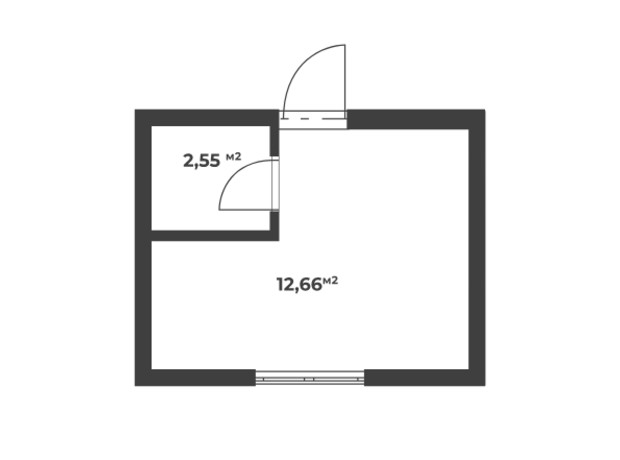 ЖК Aura Park: планировка 1-комнатной квартиры 15.21 м²