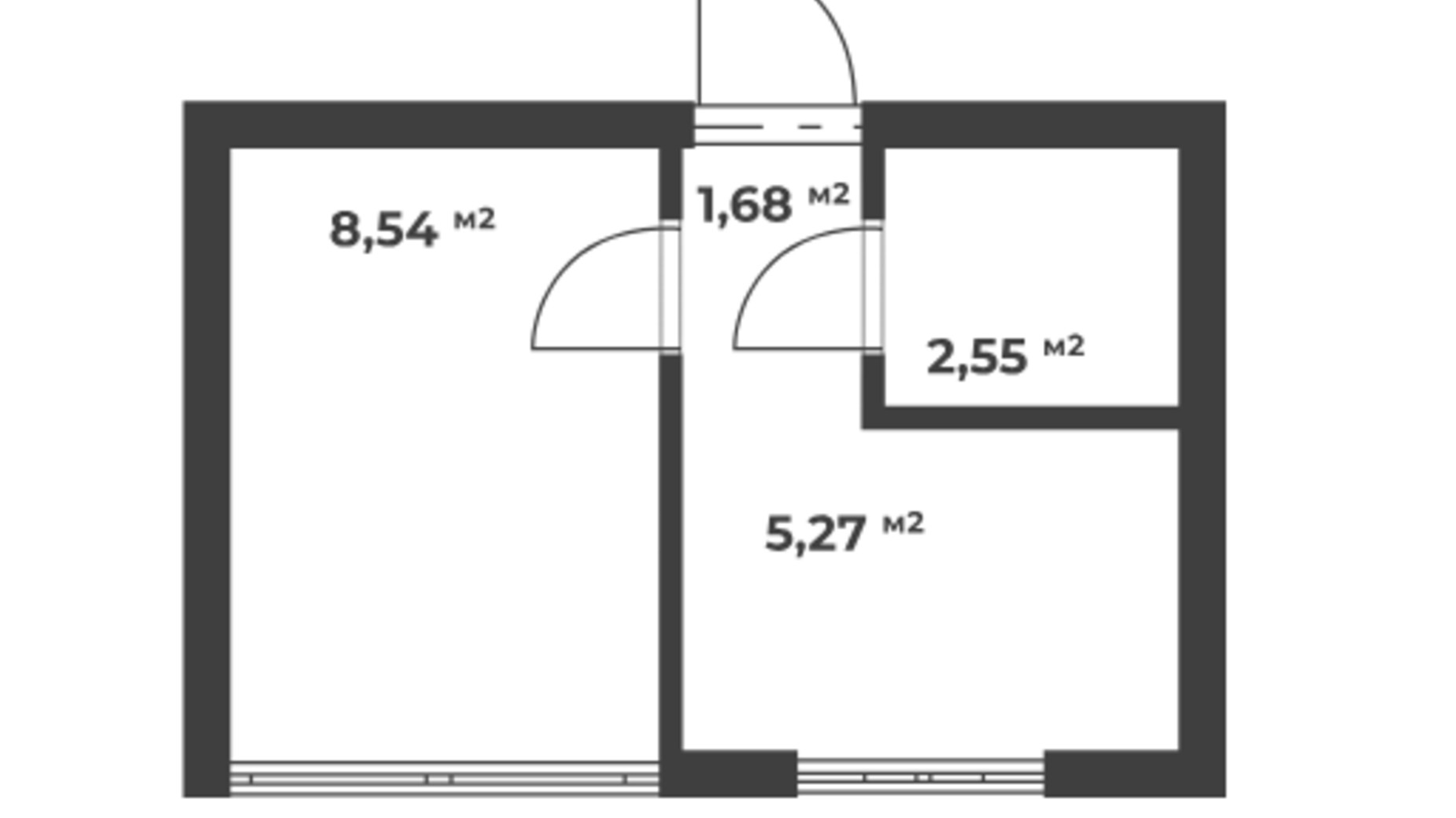 Планування 1-кімнатної квартири в ЖК Aura Park 18.04 м², фото 651007
