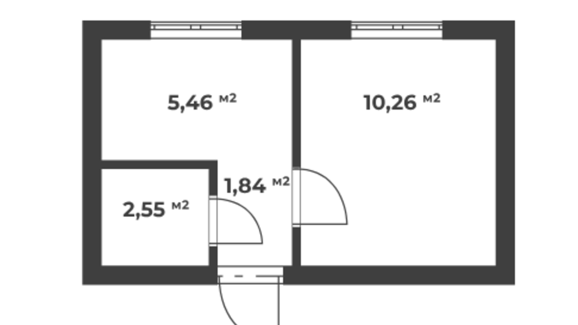 Планування 1-кімнатної квартири в ЖК Aura Park 20.11 м², фото 651008