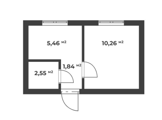 ЖК Aura Park: планування 1-кімнатної квартири 20.11 м²