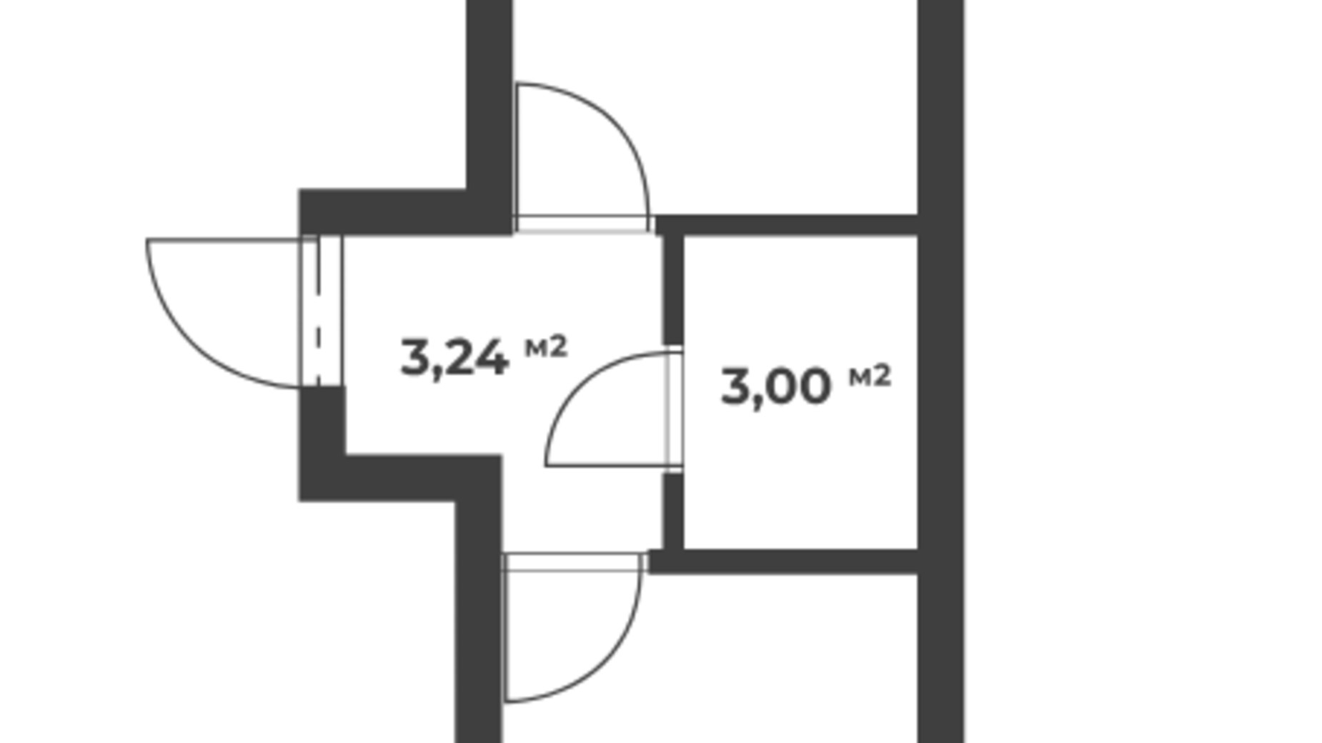 Планировка 1-комнатной квартиры в ЖК Aura Park 23.4 м², фото 651011