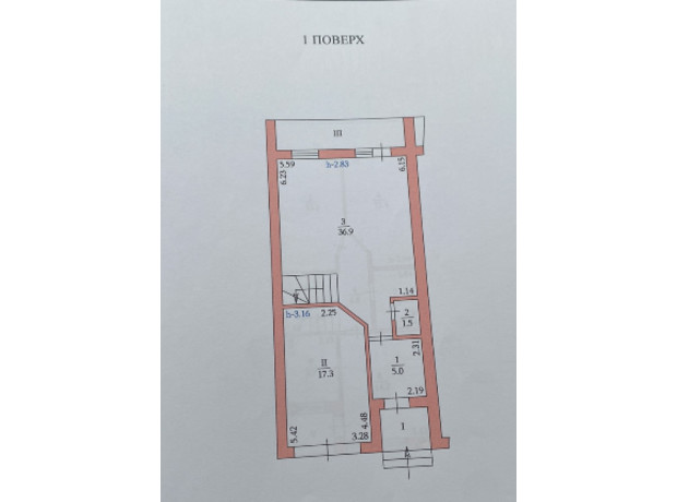 Таунхаус Molodizhna Town: планировка 4-комнатной квартиры 116 м²
