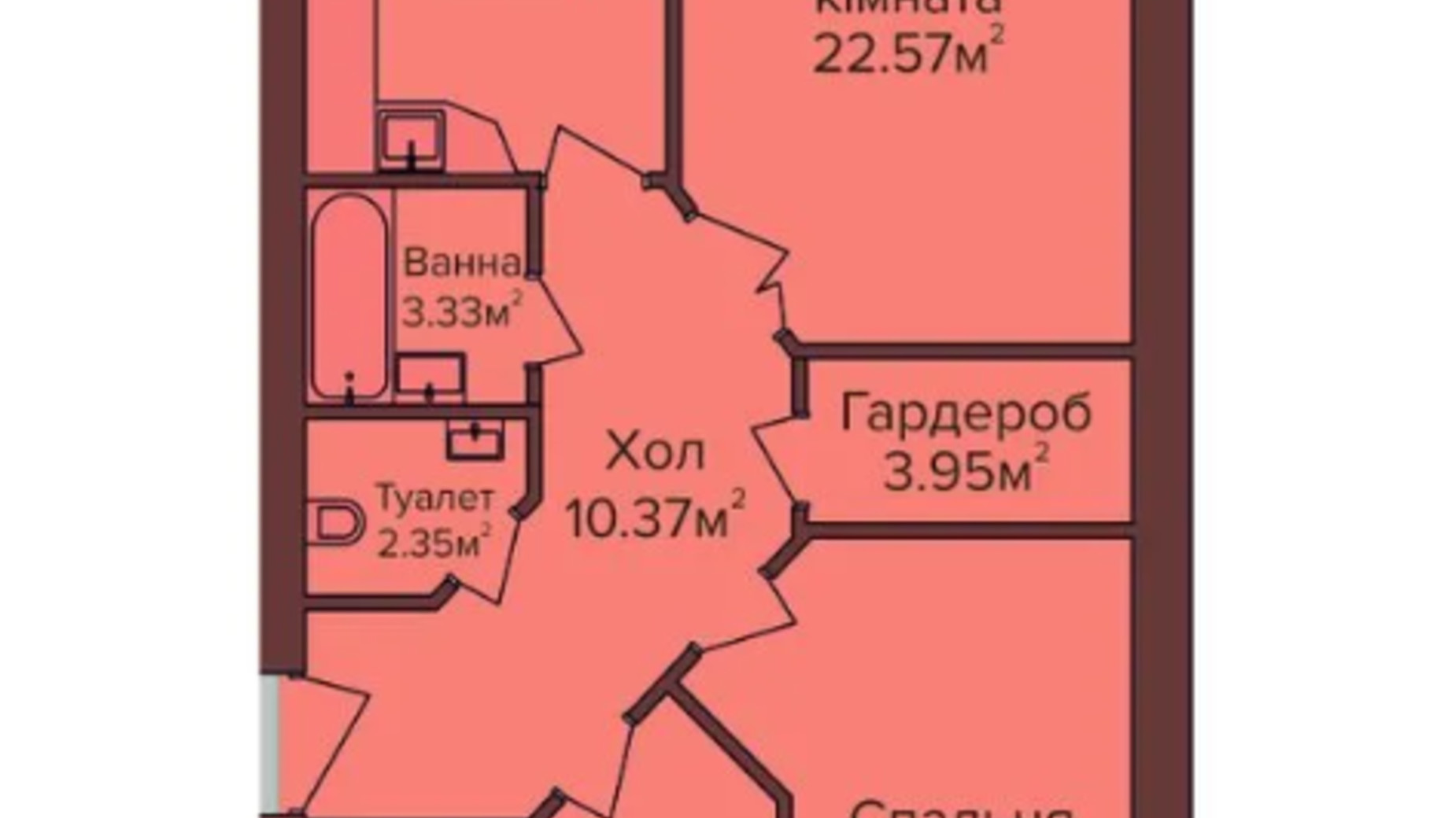 Планування 3-кімнатної квартири в ЖК на бульварі Незалежності 85 м², фото 651405