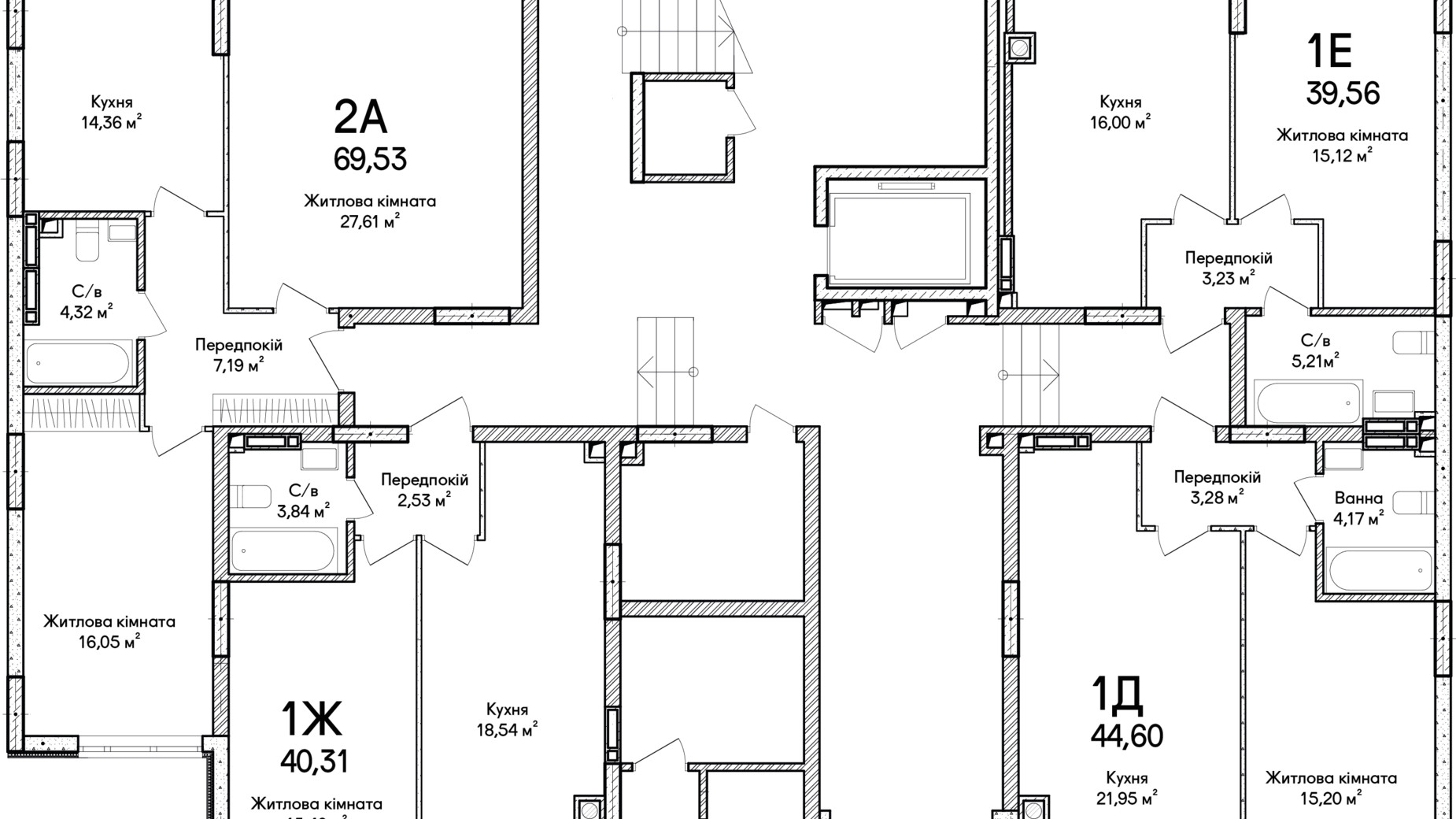 Планировка 1-комнатной квартиры в ЖК Синергия Сити 39 м², фото 651508