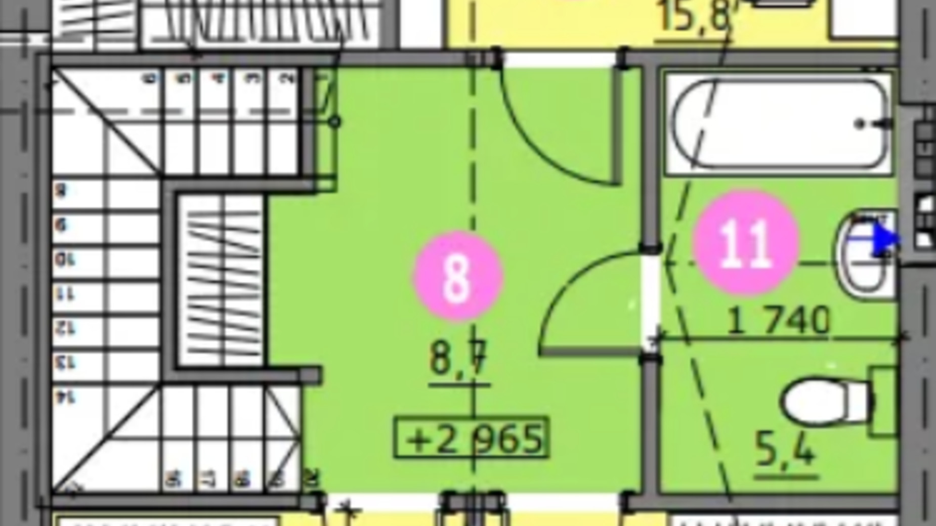 Планировка таунхауса в Таунхаус Містечко Княжичі 134.2 м², фото 653887