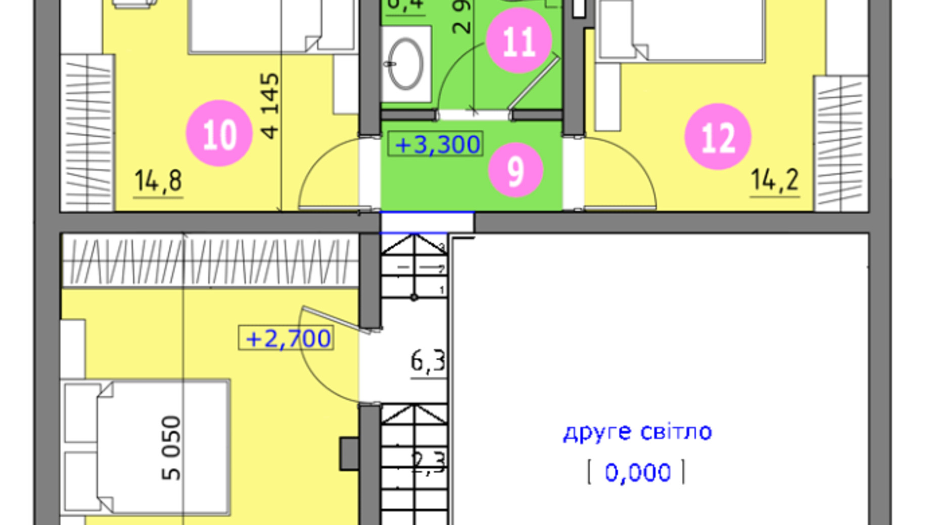 Планировка таунхауса в Таунхаус Містечко Княжичі 153.4 м², фото 653890