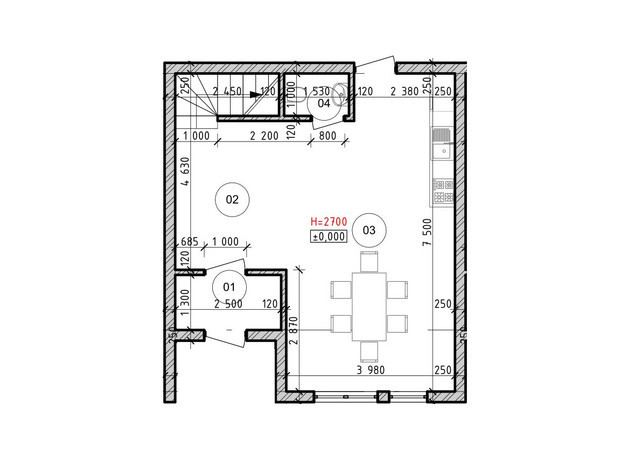 Таунхаус Царское село-2: планировка 3-комнатной квартиры 105 м²