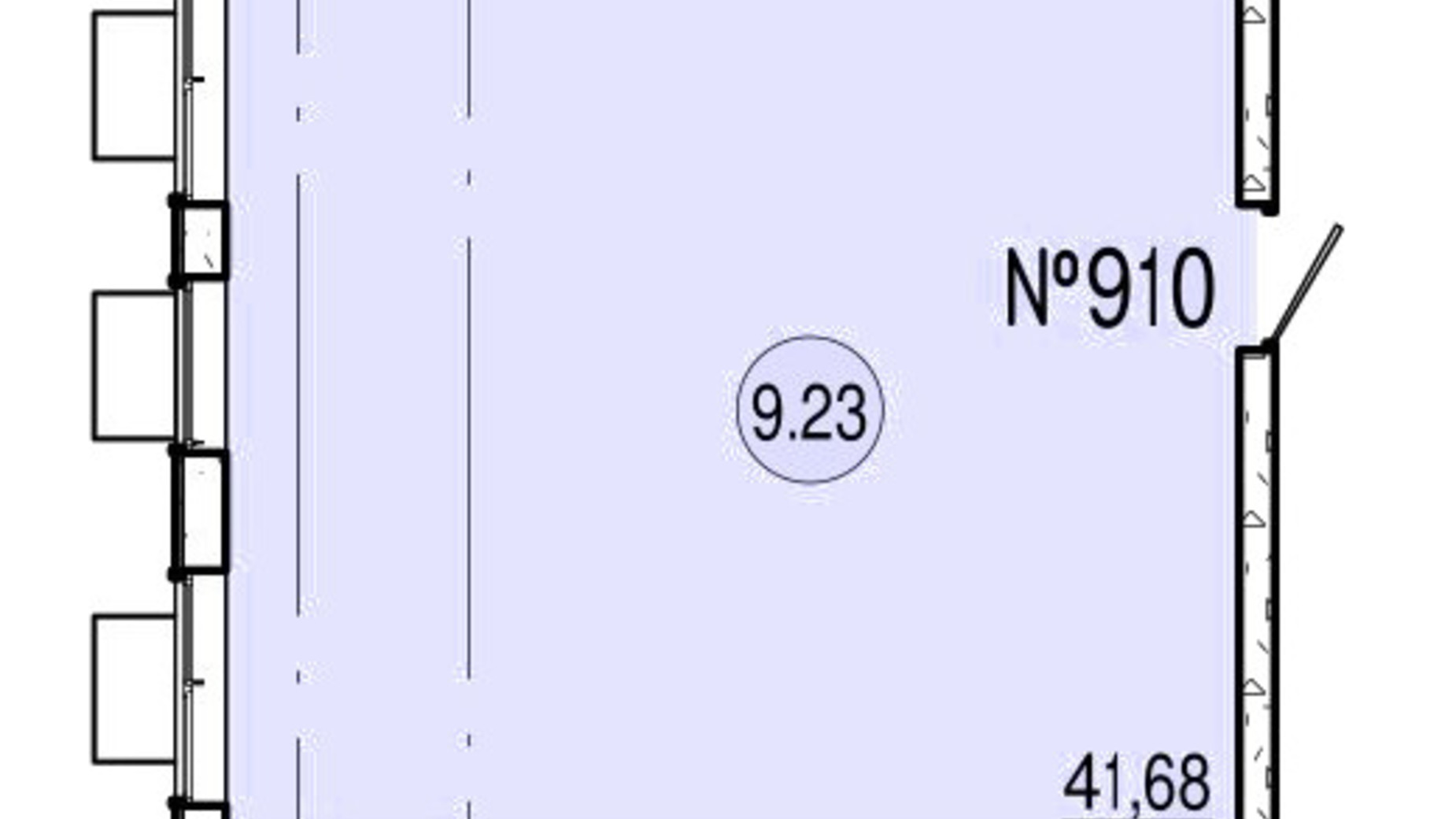 Планировка помещения в ТРЦ и БЦ Акварель 42.2 м², фото 654161