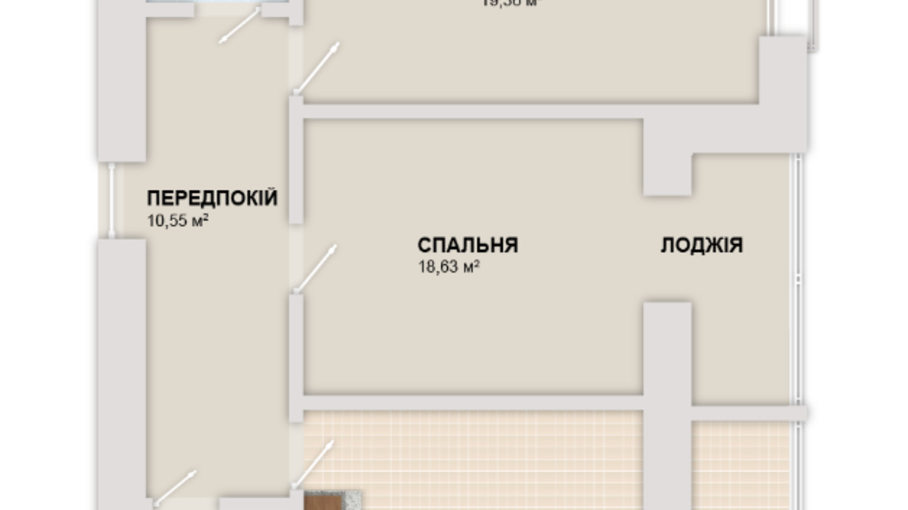 Планировка 2-комнатной квартиры в ЖК Містечко Козацьке 75.8 м², фото 655412