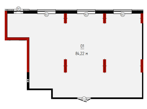 ЖК Квартал №5: планування приміщення 84.22 м²