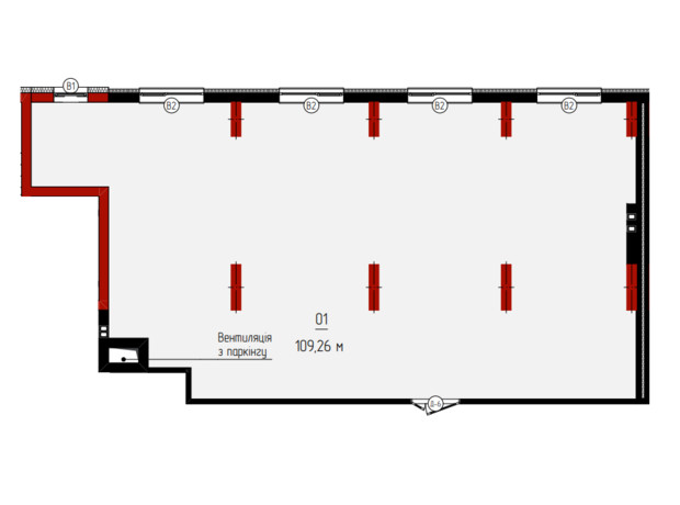 ЖК Квартал №5: планировка помощения 109.25 м²