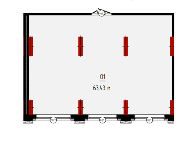 ЖК Квартал №5: планування приміщення 63.43 м²