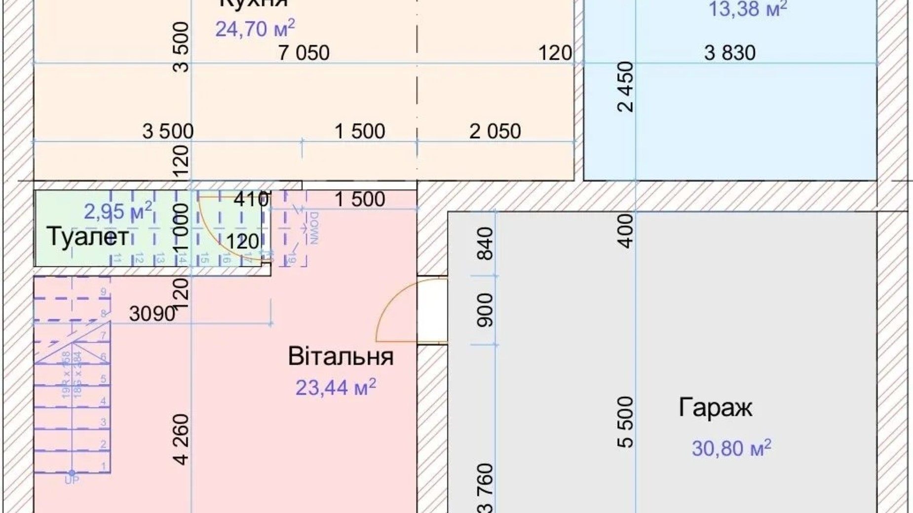 Планировка коттеджа в КГ 3 EON 2.0 180 м², фото 656428