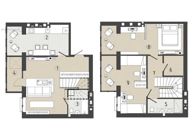 ЖК Prestige Hall: планування 3-кімнатної квартири 116.8 м²