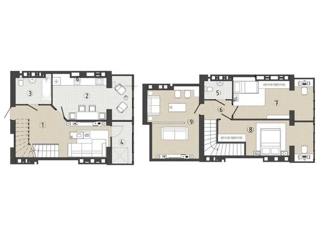 ЖК Prestige Hall: планування 3-кімнатної квартири 116.6 м²