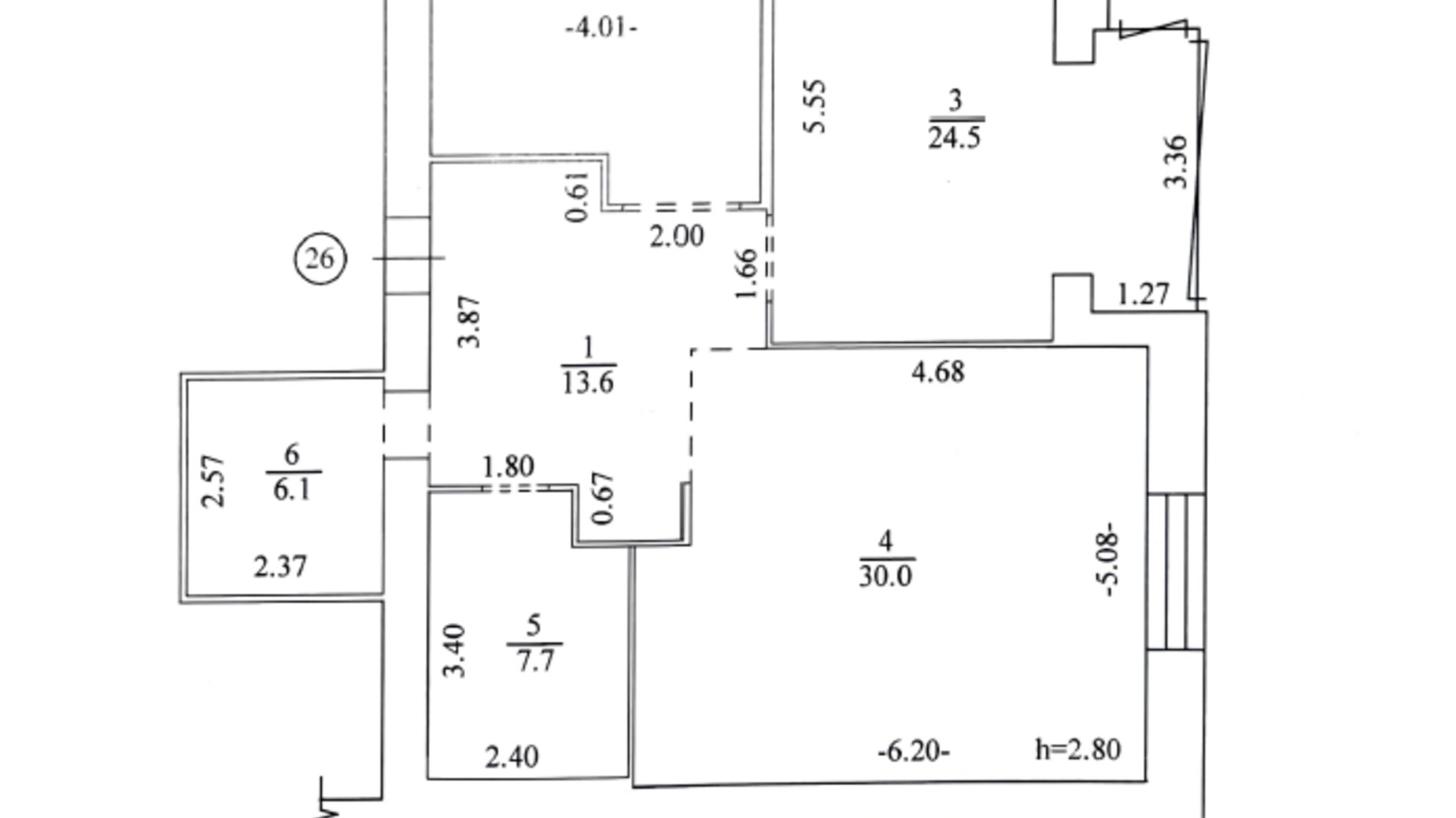 Планировка 2-комнатной квартиры в ЖК Oasis 95 м², фото 657773