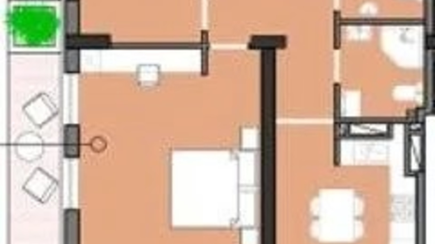 Планировка 2-комнатной квартиры в ЖК Borgo Verde 71.01 м², фото 658134