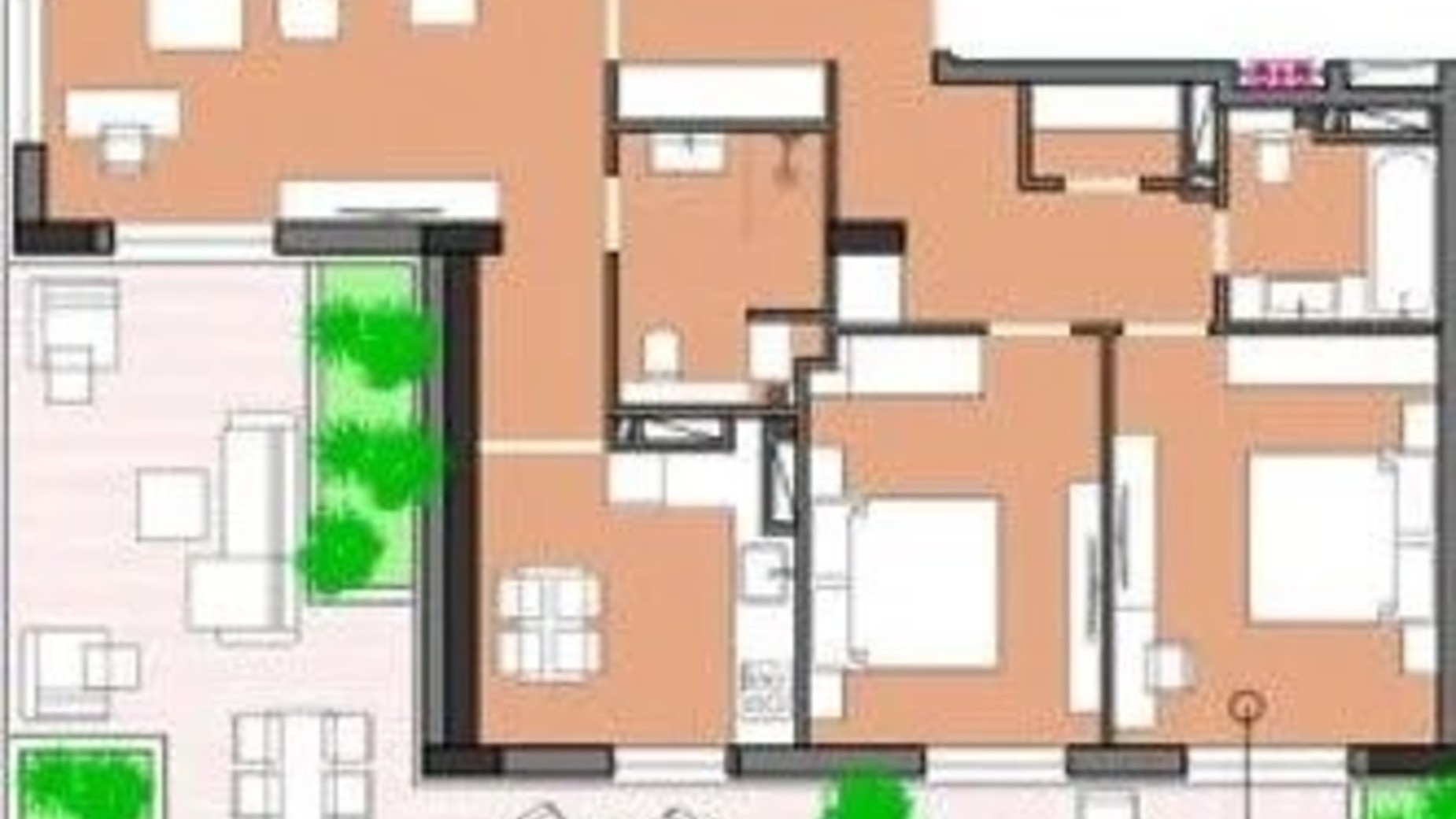 Планування 3-кімнатної квартири в ЖК Borgo Verde 100.68 м², фото 658138