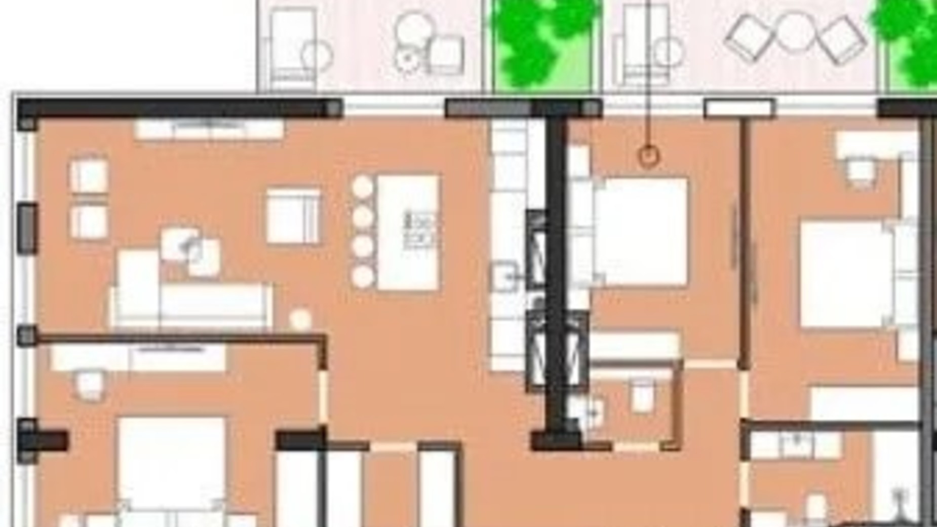 Планування 3-кімнатної квартири в ЖК Borgo Verde 97.58 м², фото 658139