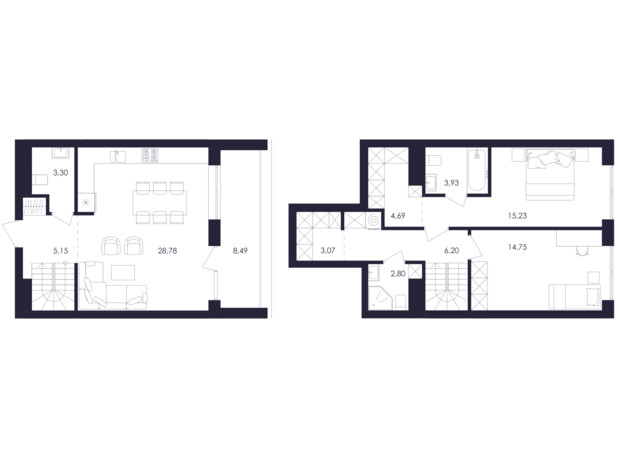 ЖК Avalon Up: планировка 2-комнатной квартиры 92 м²