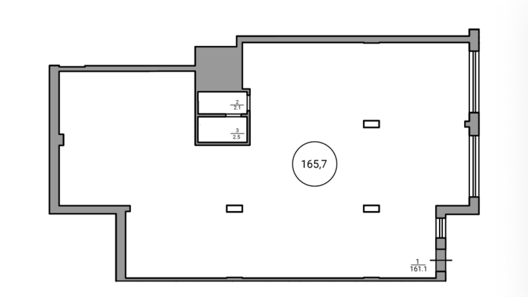 Планировка помещения в ЖК Белый Шоколад 165.7 м², фото 658371