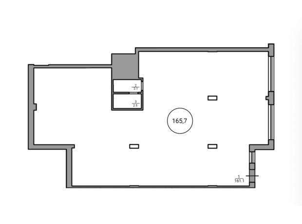 ЖК Белый Шоколад: планировка помощения 165.7 м²