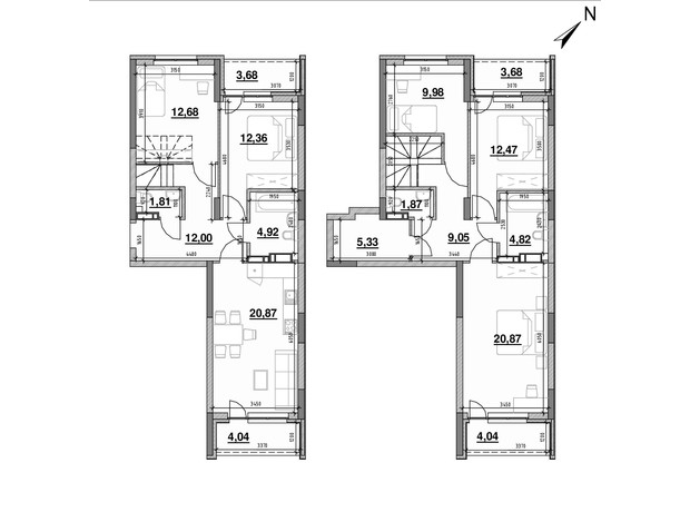 ЖК Ok'Land: планировка 5-комнатной квартиры 144.47 м²