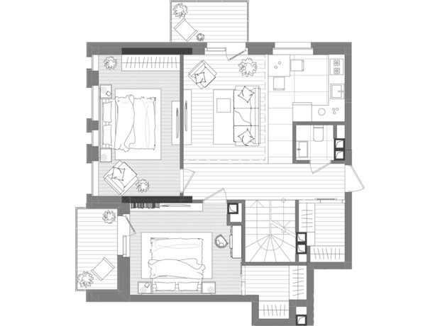 ЖК Creator City: планировка 5-комнатной квартиры 159.12 м²