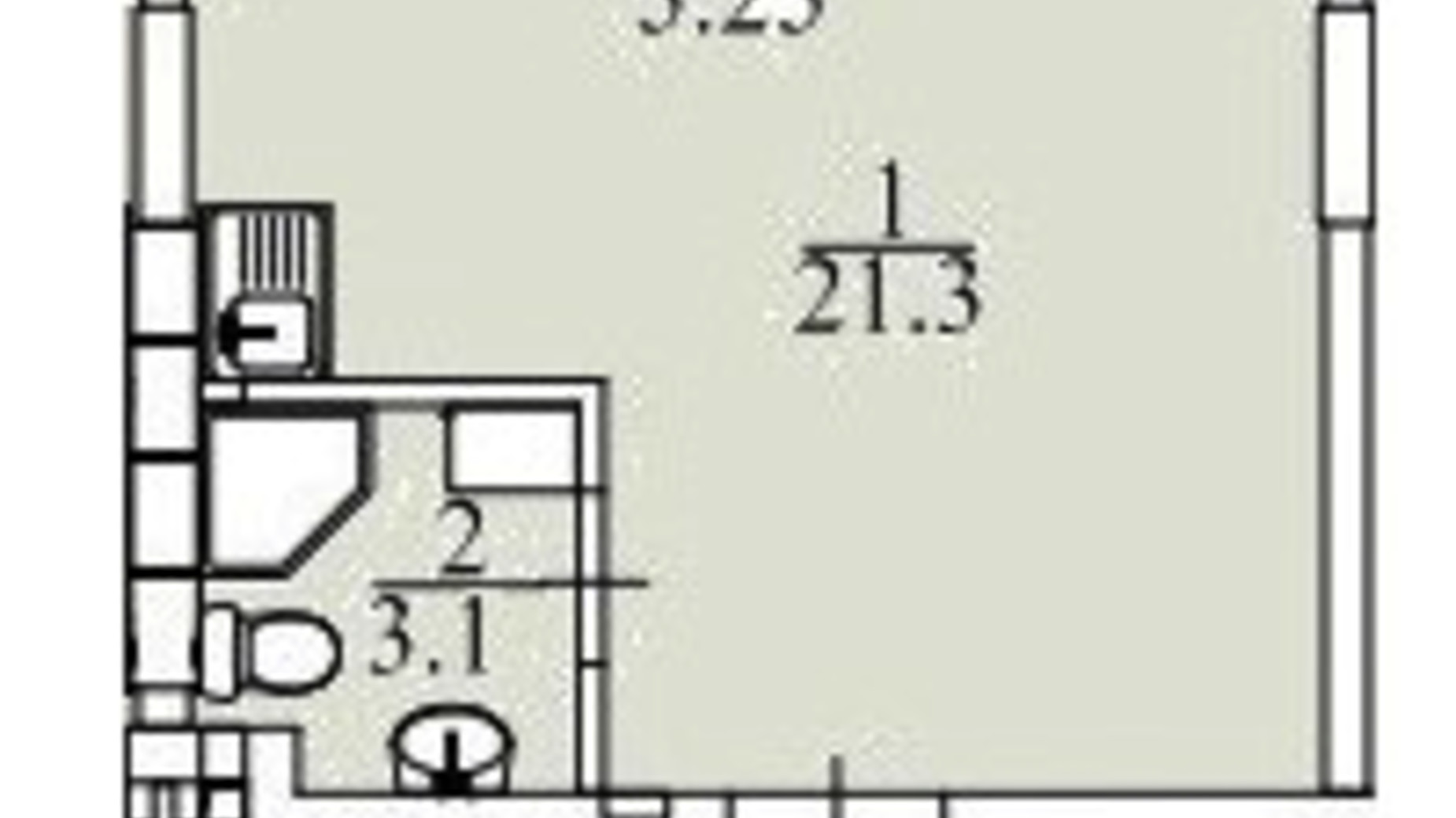 Планировка 1-комнатной квартиры в ЖК Smart Concept 24.4 м², фото 663252